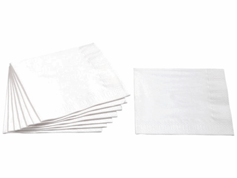 PAPSTAR Papieren Servetten, 33 x 33 cm, 2 Laags, 1/4 Vouw, Wit (doos 4 x 250 stuks) artikel afbeelding