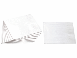 PAPSTAR Papieren Servetten, 33 x 33 cm, 2 Laags, 1/4 Vouw, Wit (doos 4 x 250 stuks)