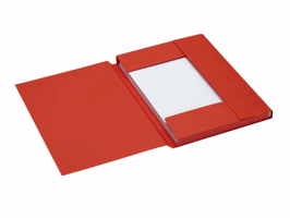 Dossiermap Secolor A4 3 kleppen 100% gerecycled karton 250 gr rood