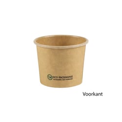 FSC® kraft/PLA sausbeker 2oz/60ml/61mm Ø