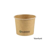 FSC® kraft/PLA sausbeker 2oz/60ml/61mm Ø