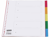Staples Tabbladen gekleurd kunststof 23 rings, A4, 5 onbedrukte tabs (set 5 vel) artikel afbeelding