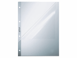 Leitz Showtas boven en links open A4, 0,13 mm, generfd PP, 4 rings (pak 100 stuks)