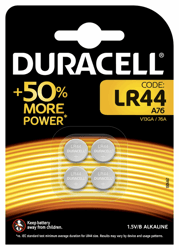 Batterij Duracell knoopcel 4xLR44 alkaline Ø11,6mm artikel afbeelding