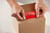 Etiket Dymo 2133399 labelwriter 54x101mm badgelabel zwart/rood 220stuks