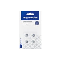 Designmagneet voor glasboards, VE = 12 stuks Ø 20 mm, transparant