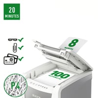 Papiervernietiger Leitz IQ Auto+ Small Office 100 P4 snippers 4x28mm