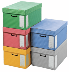 Archiefdoos 330x94x240mm, kleur rood, met schrijfvlak artikel afbeelding