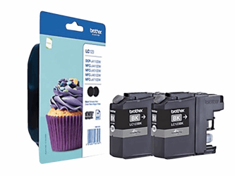 INKCARTRIDGE BROTHER LC-123 2X ZWART artikel afbeelding
