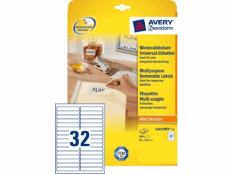 ETIKET AVERY ZWECK L6031REV-25 96X16.9MM 800ST artikel afbeelding