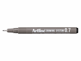 Fineliner Artline technisch 0.7mm zwart
