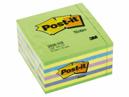Memoblok 3M Post-it 2028 76x76mm kubus assorti