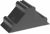 Beschermhoek LDPE, 50x50mm lang, 39,0 - 40,0mm hoog, zwart. Type LSE39 artikel afbeelding