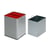 Papierverzamelaar, DSGVO-conform h x b x d = 420x320x320 mm zilver/rood