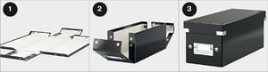 Hangmappenbox Leitz Click & Store WOW gerecycled karton 357x285x367mm zwart