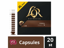 L'OR Espresso Forza, UTZ Koffiecapsules (pak 20 stuks)