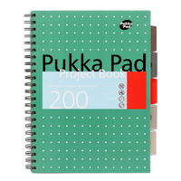 Projectboek Pukka Metallic A4 lijn 5-tabs 200 pagina's 80gr groen