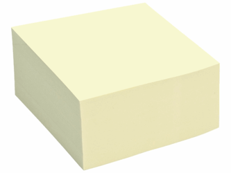 Staples Notitieblok kubus 76 x 76 mm, geel (blok 400 vel) artikel afbeelding