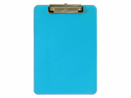Klembord MAUL A4 staand transparant PS neon blauw