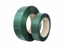 PET Band 12,0mm, 0,70mm dik, 2200mtr per rol, kern 406mm, groen