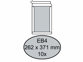 Envelop Quantore bordrug EB4 262x371mm zelfklevend wit 10 stuks