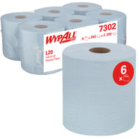 Poetsrol KC WypAll 7302 L20 2-laags 18,3cmx144m 380vel blauw