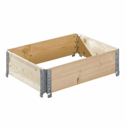 Houten opzetrand, diagonaal vouwbaar met 4 scharnieren, nuttige hoogte 200 mm voor pallet 1000x800 mm