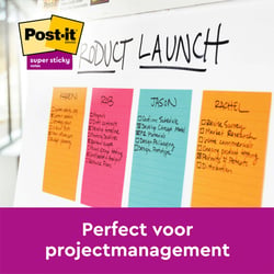 Memoblok 3M Post-it 584 127x203mm Super Sticky lijn assorti kleur