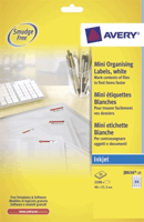 Etiket Avery J8656-25 46x11.1mm wit 2100stuks