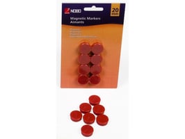 Nobo magneten 20mm rood (pak 8 stuks)