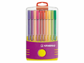 VILTSTIFT STABILO 68 BOX LILA 20ST ASS  artikel afbeelding