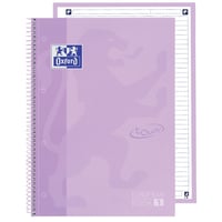 Notitieboek Oxford Touch Europeanbook A4+ 4-gaats lijn 80vel pastel paars