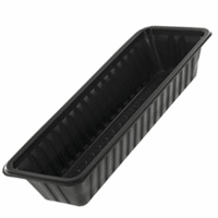 A16N Bakje Zwart 203x68x34mm t.b.v. frikandel (ds/2000 stuks)