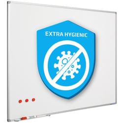Hygiënewhiteboard geëmailleerd, antibacterieel bordoppervlak h x b x d = 1200x2000x14 mm