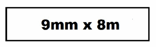 LABELTAPE QUANTORE TZE-221 9MMX8M WIT/ZWART artikel afbeelding