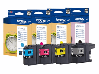 INKCARTRIDGE BROTHER LC-127XL ZWART + 3 KLEUREN artikel afbeelding