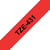 P-Touch TZE labeltapes Zwart op rood TZE-431 12 mm