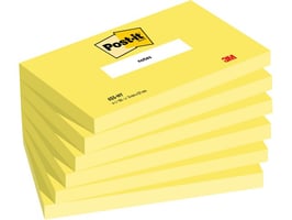Notitieblok 76x127mm neongeel/pk6