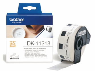 LABEL ETIKET BROTHER DK-11218 24MM ROND artikel afbeelding