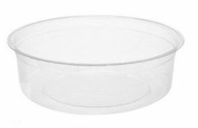 PLA deli container 240ml/12,1cm Ø x 3,5cm hoog