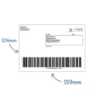 Dymo Compatible Labels 104x159mm 220st/rol Wit