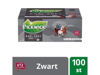 Pickwick Zwarte thee grootverpakking Earl Grey (pak 100 stuks) artikel afbeelding