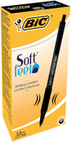 Balpen Bic soft feel grip clic medium zwart
