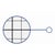 Geruit wandbord, wit raster 10x10 / 50x50 mm b x h = 1200x900 mm