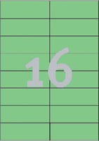 Etiket Avery Zweckform 3454 105x37mm groen 1600stuks