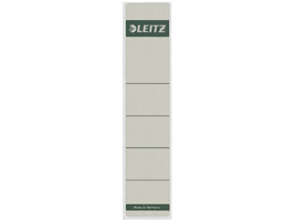 Rugetiket Leitz smal/kort 39x192mm zelfklevend grijs