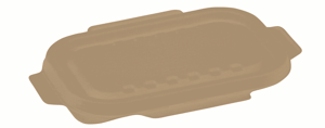 Suikerriet deksel voor suikerriet bakjes 20,5x13cm, bruin