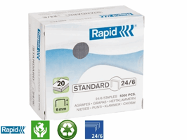 Nieten Rapid 24/6 gegalvaniseerd standaard 5000 stuks