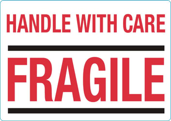 Waarschuwingssticker Handle w/care/rl500