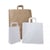 Papieren draagtas met platte handgreep 26+12x36cm, 80 grams, kleur bruin artikel afbeelding